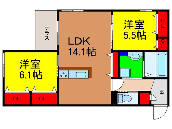 Reposの物件間取画像